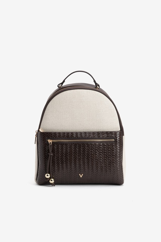 Beige Mini Backpack Chic