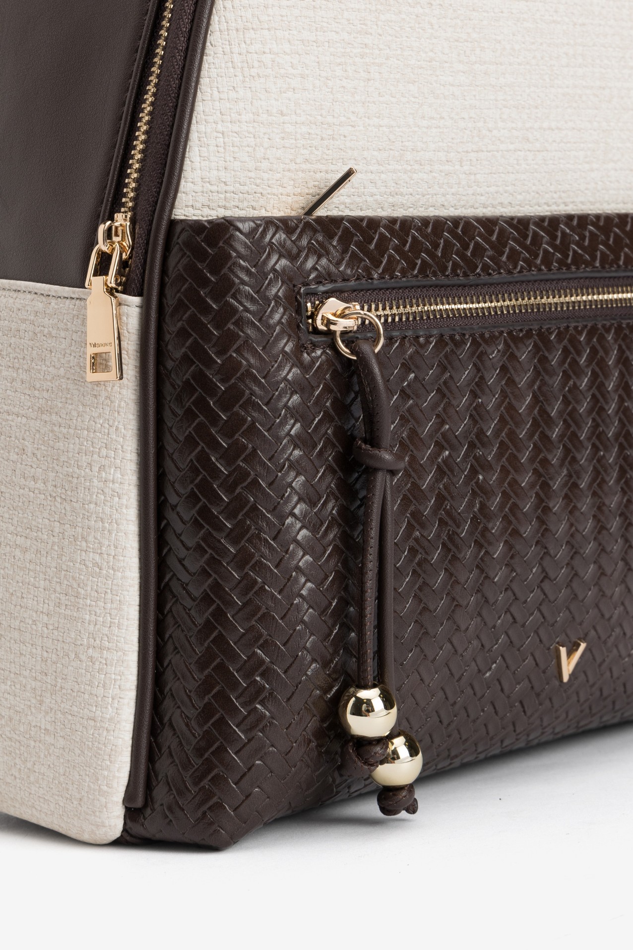 Beige Mini Backpack Chic