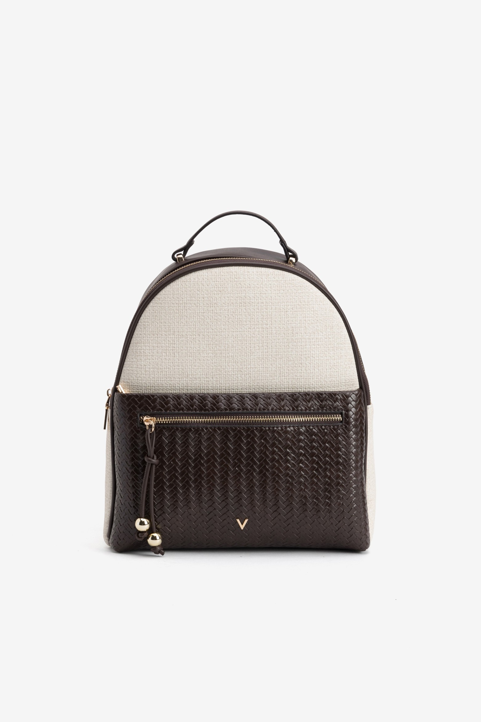 Beige Mini Backpack Chic