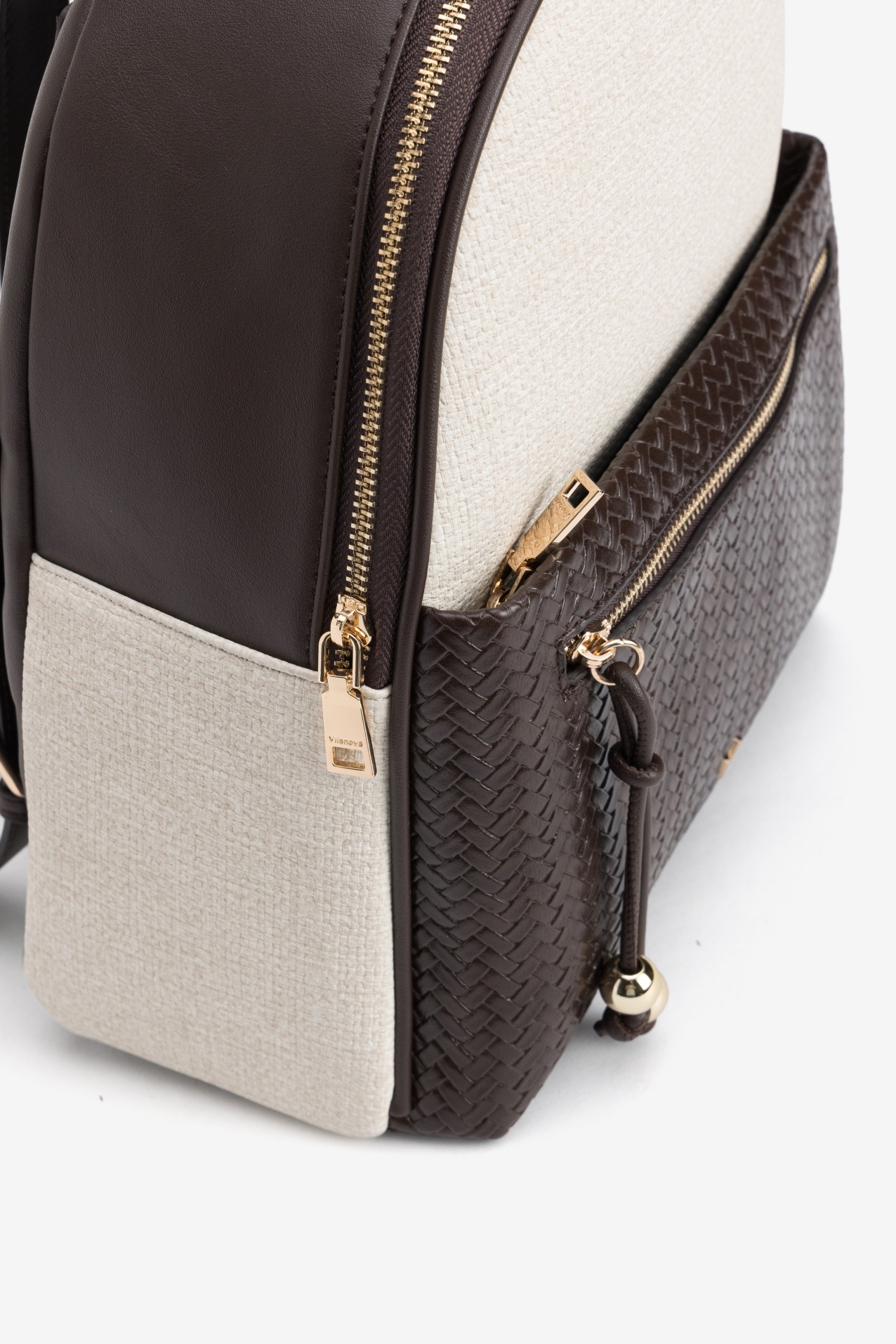 Beige Mini Backpack Chic