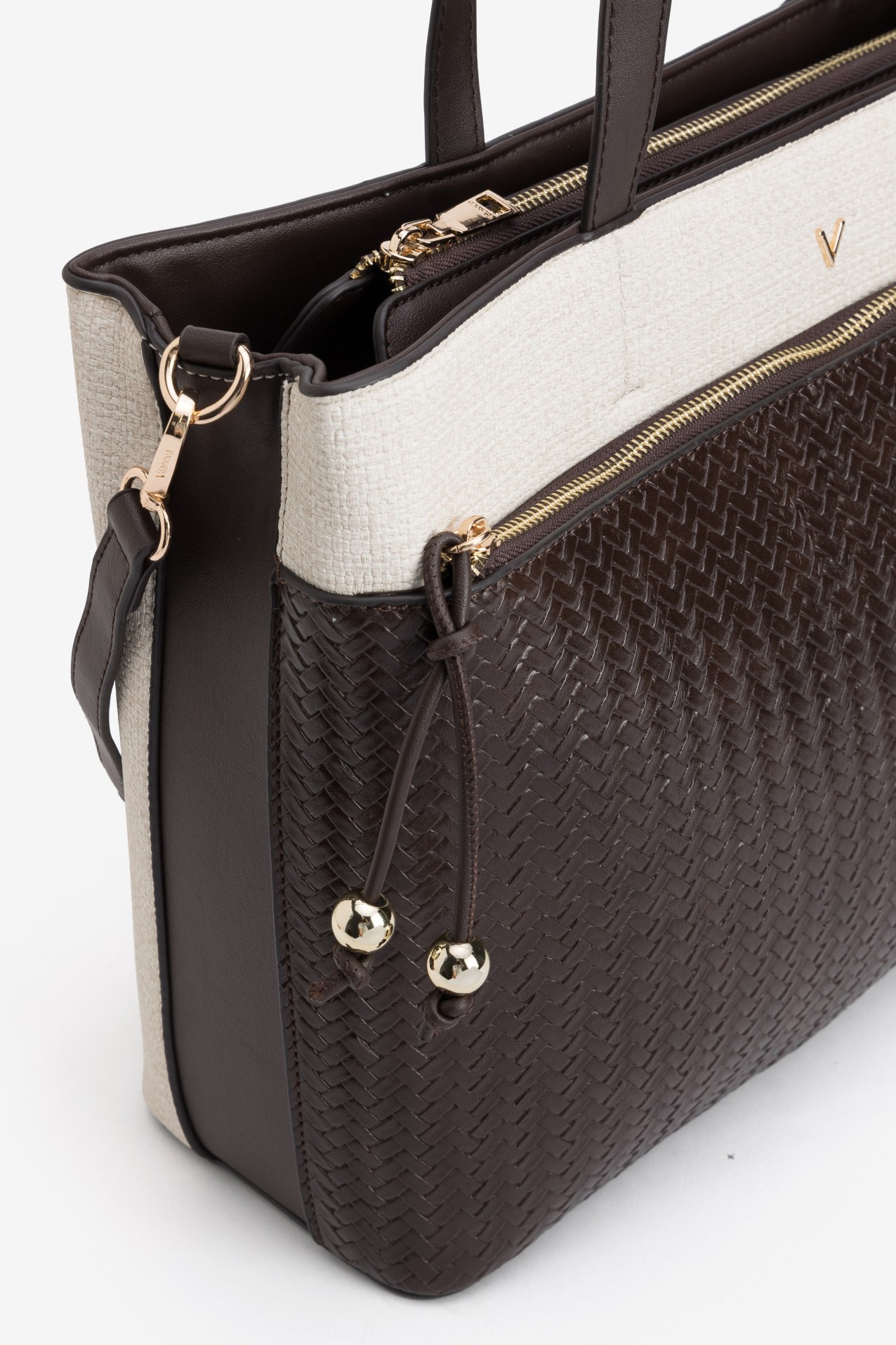 Braided Brown Wide Wallet