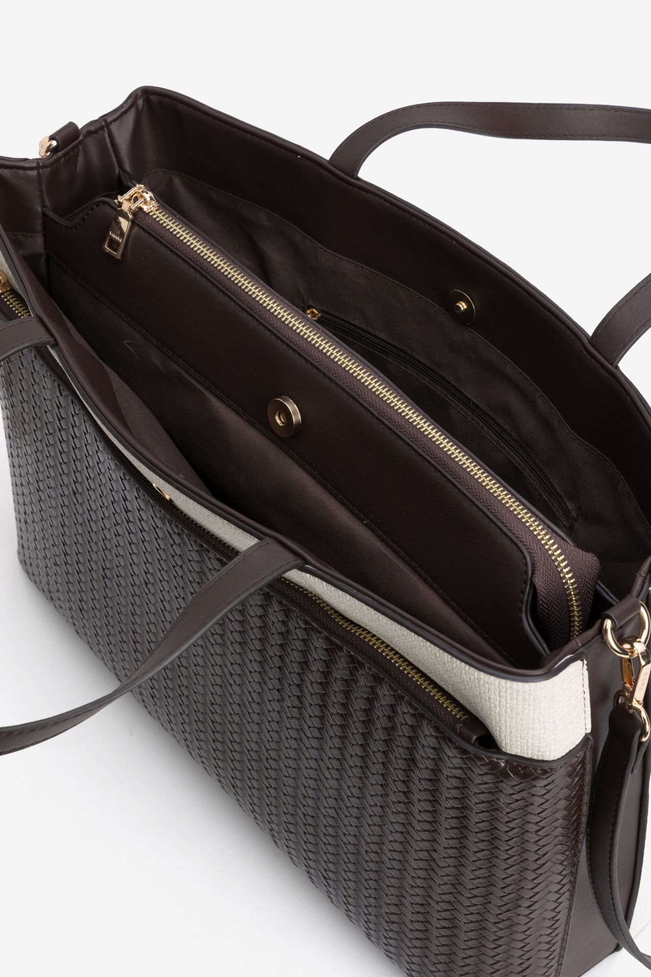 Braided Brown Wide Wallet