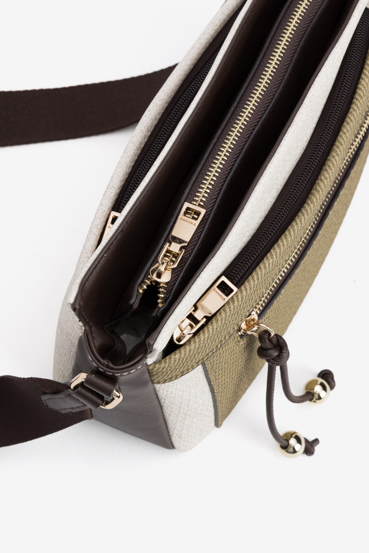 Green and Beige Wallet Bag