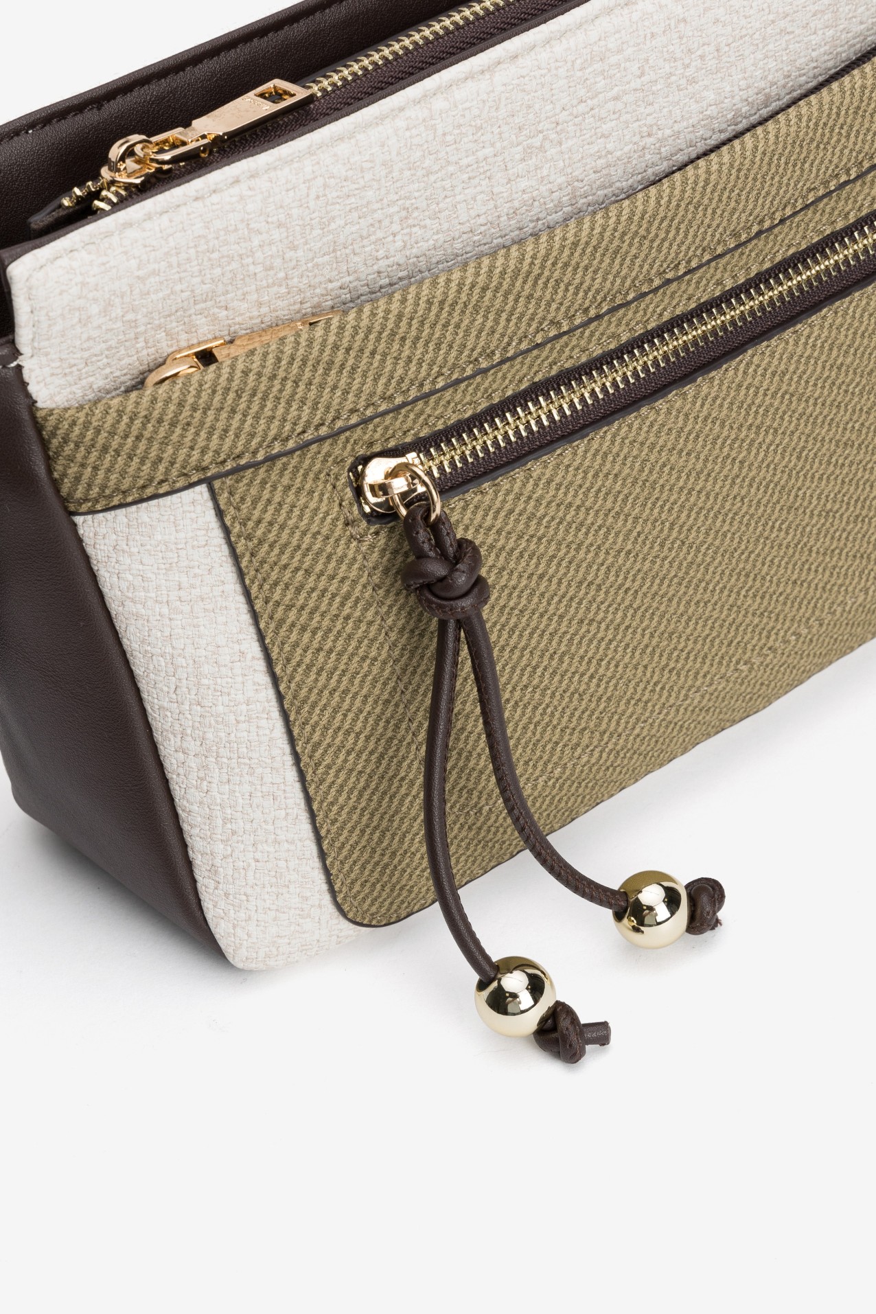 Green and Beige Wallet Bag