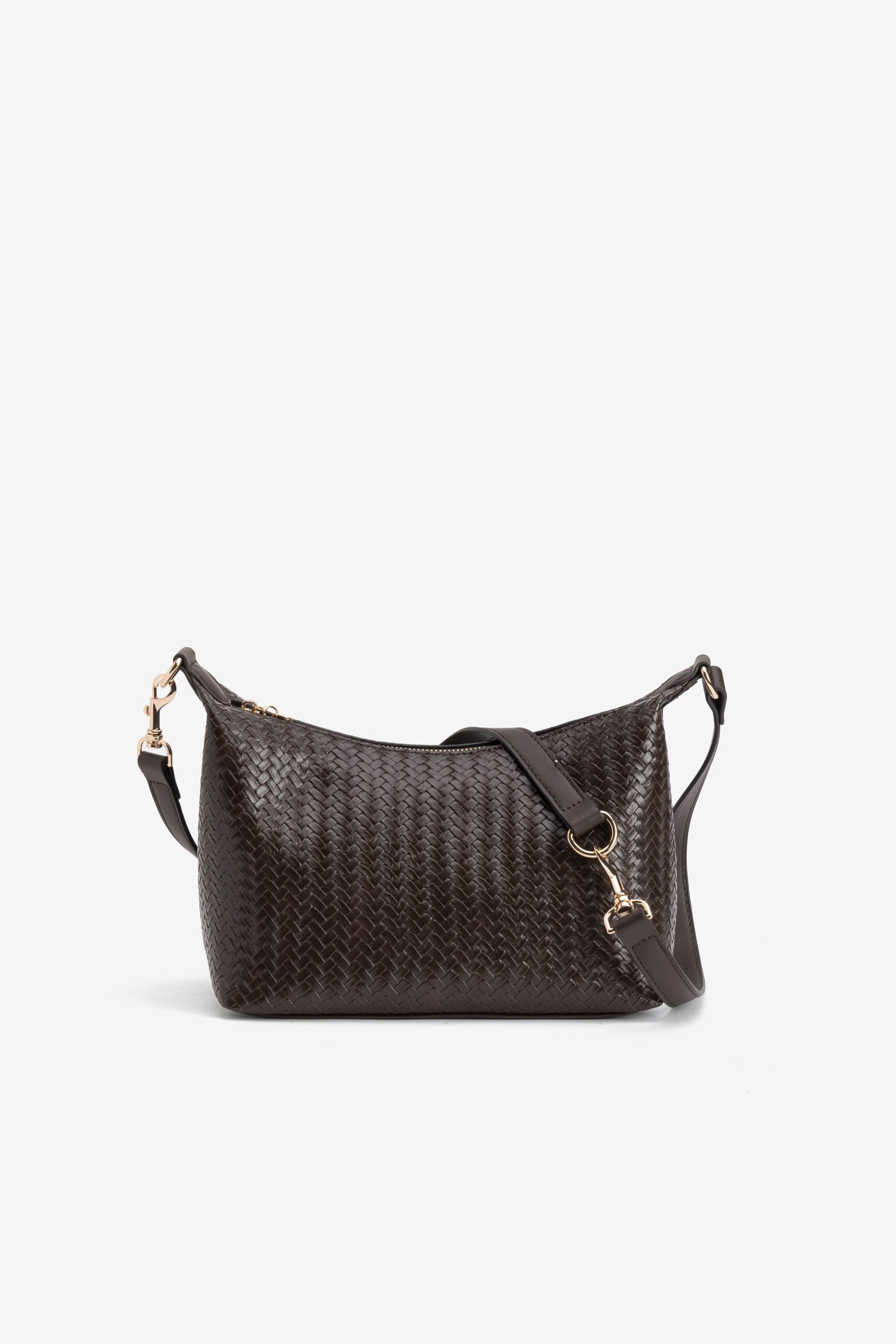 Cartera marrón trenzada