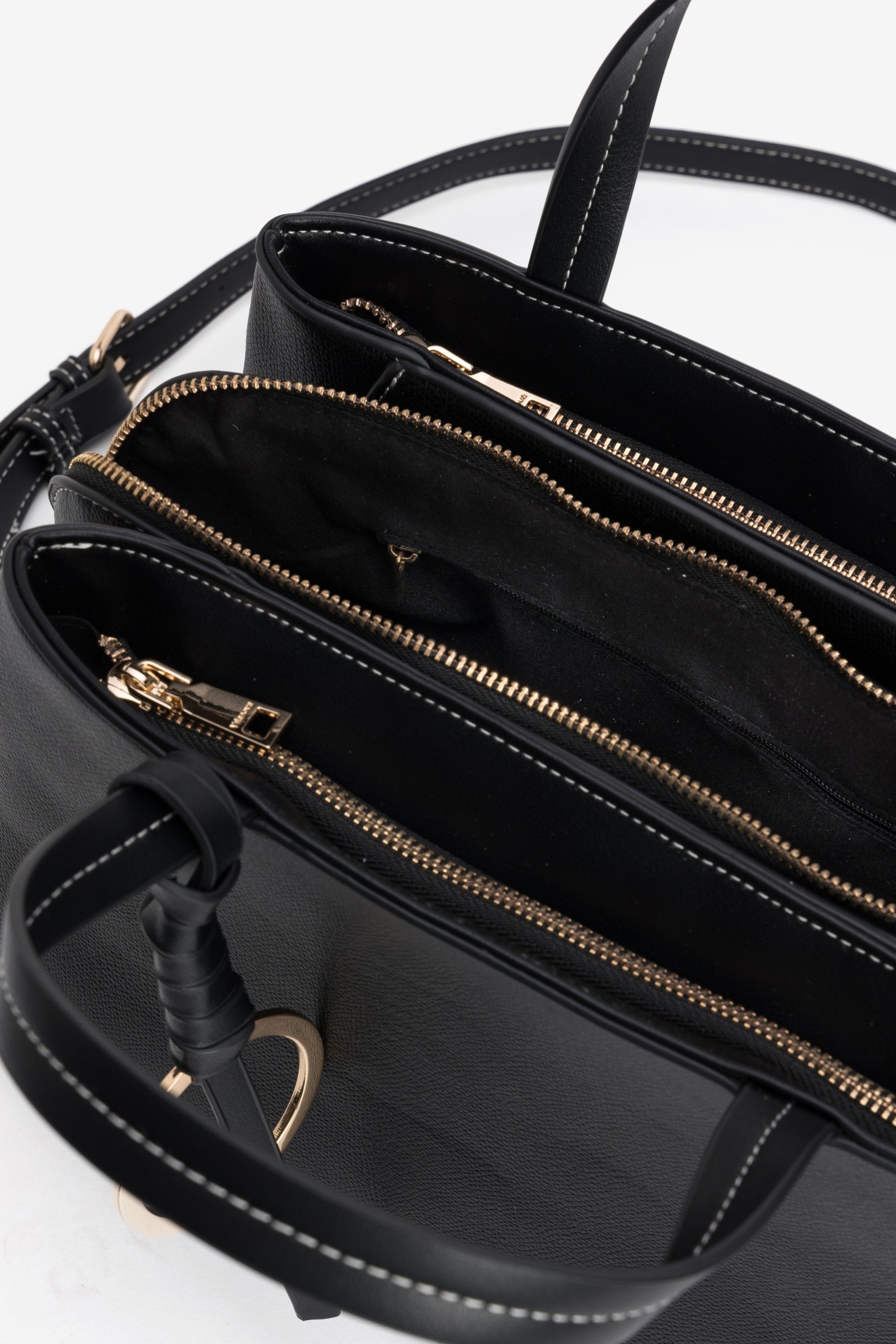 Black Structured Handbag