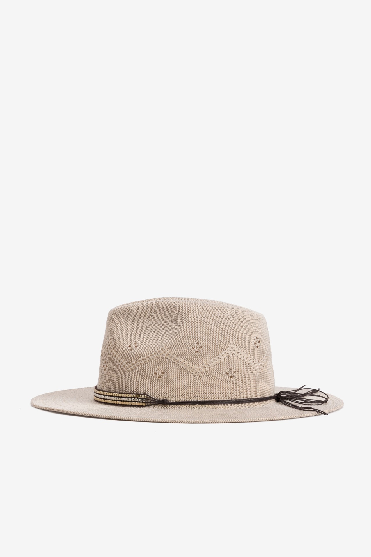 Beige Wide Brim Hat