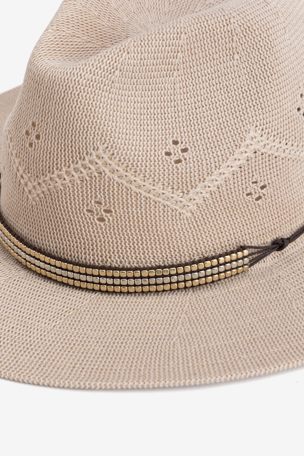Beige Wide Brim Hat