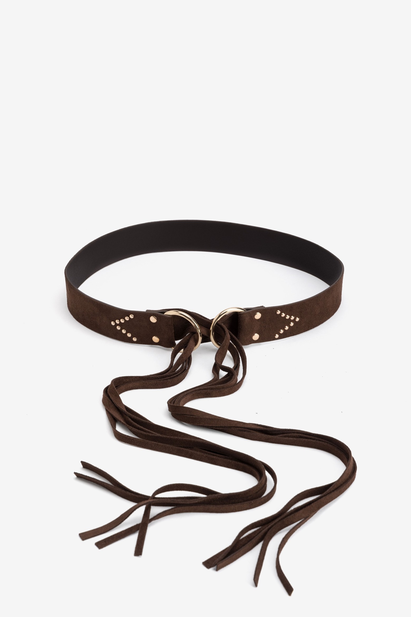 Brown Belt With Fringe Details