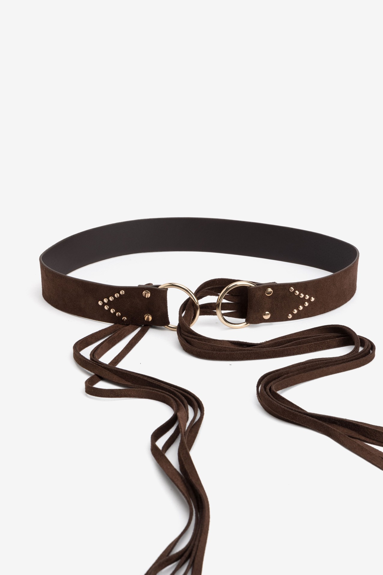 Brown Belt With Fringe Details