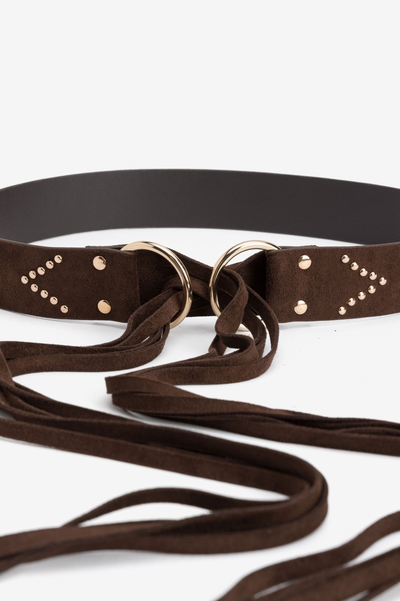 Brown Belt With Fringe Details