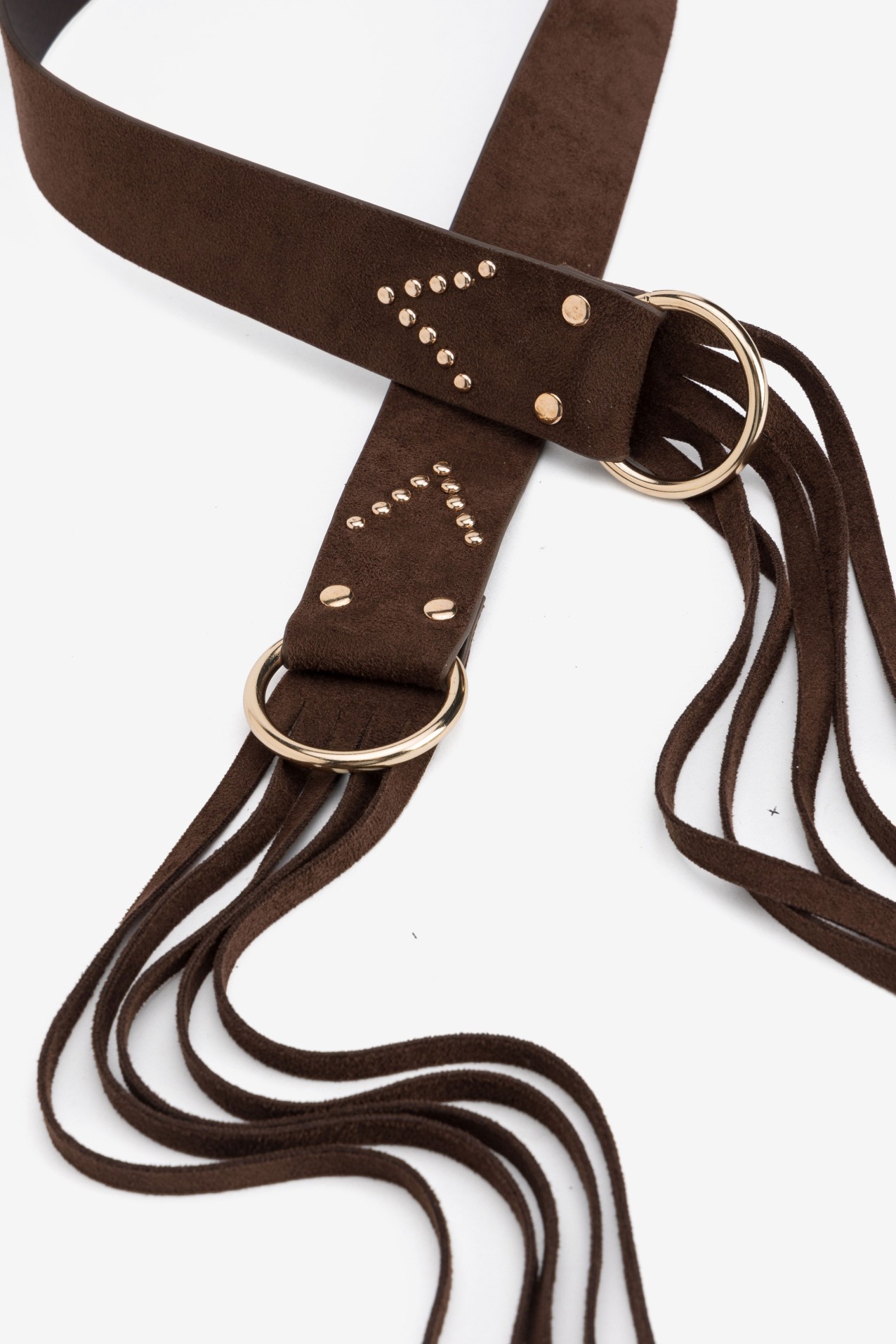 Brown Belt With Fringe Details