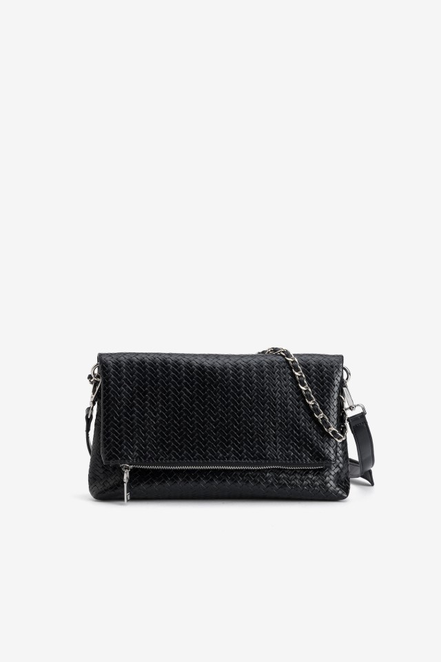 Black Woven Chain Wallet