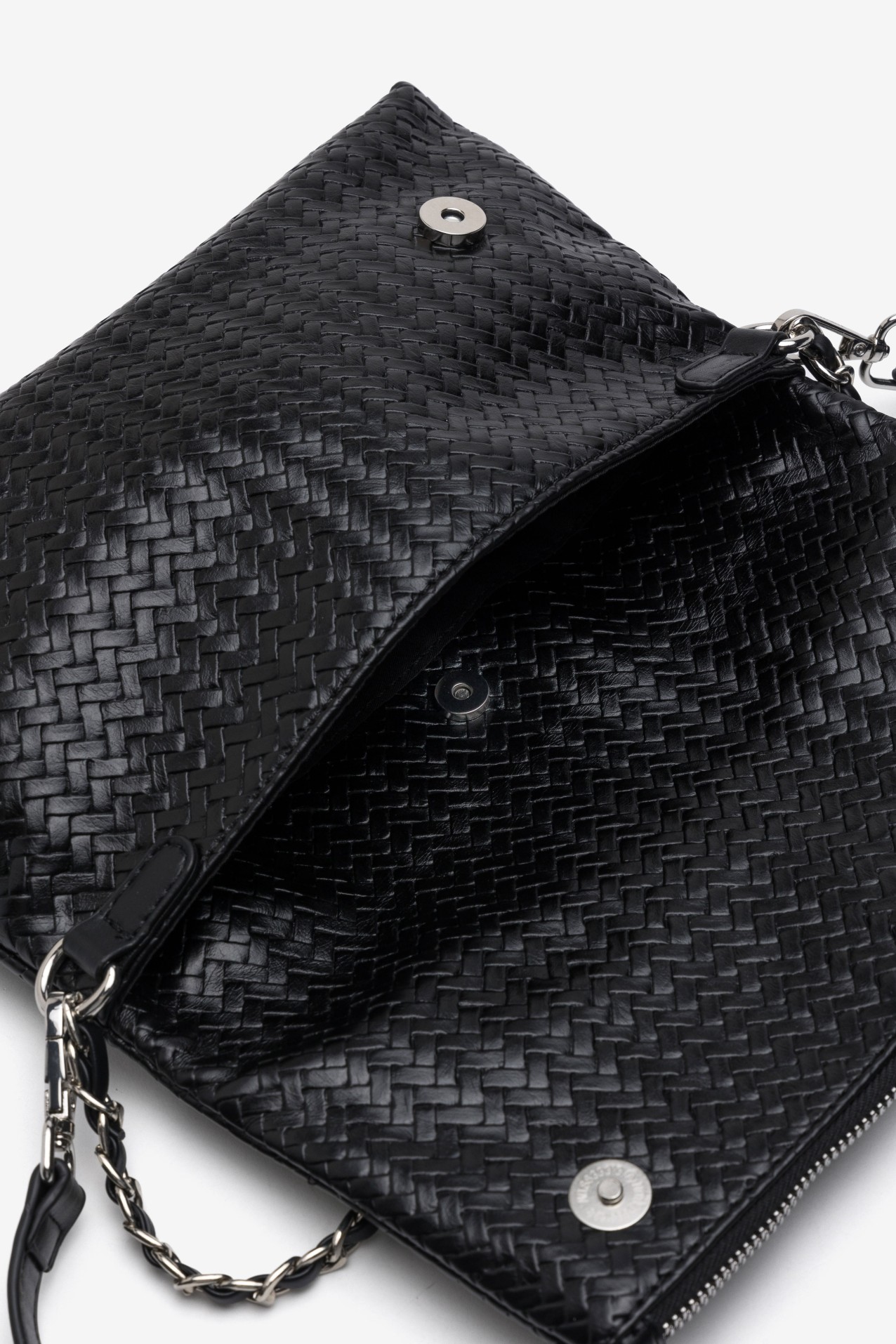 Black Woven Chain Wallet