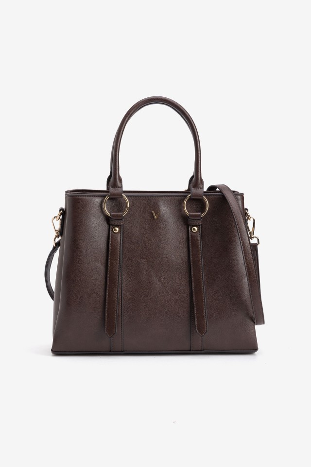 Structured Dark Brown Bag