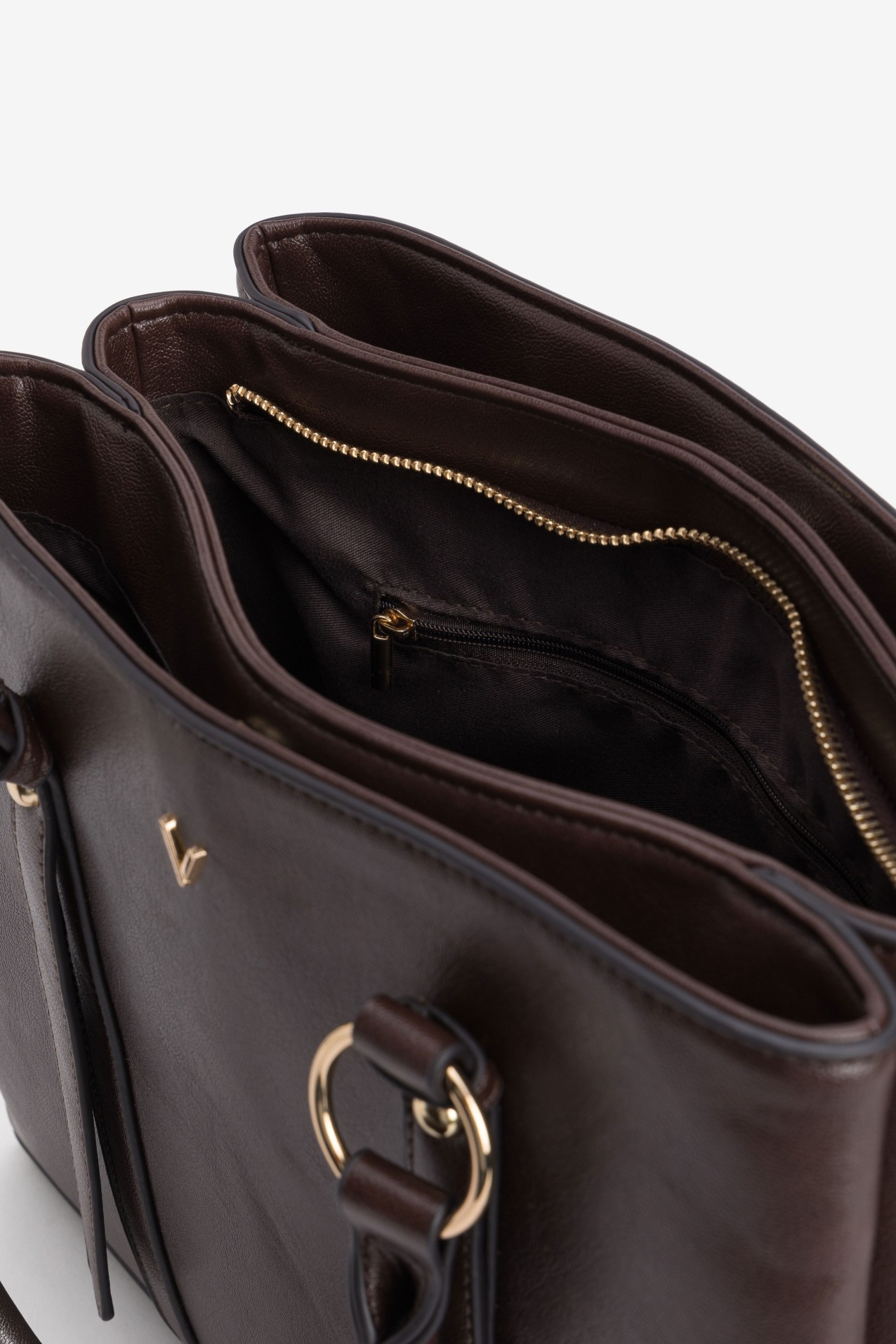 Structured Dark Brown Bag