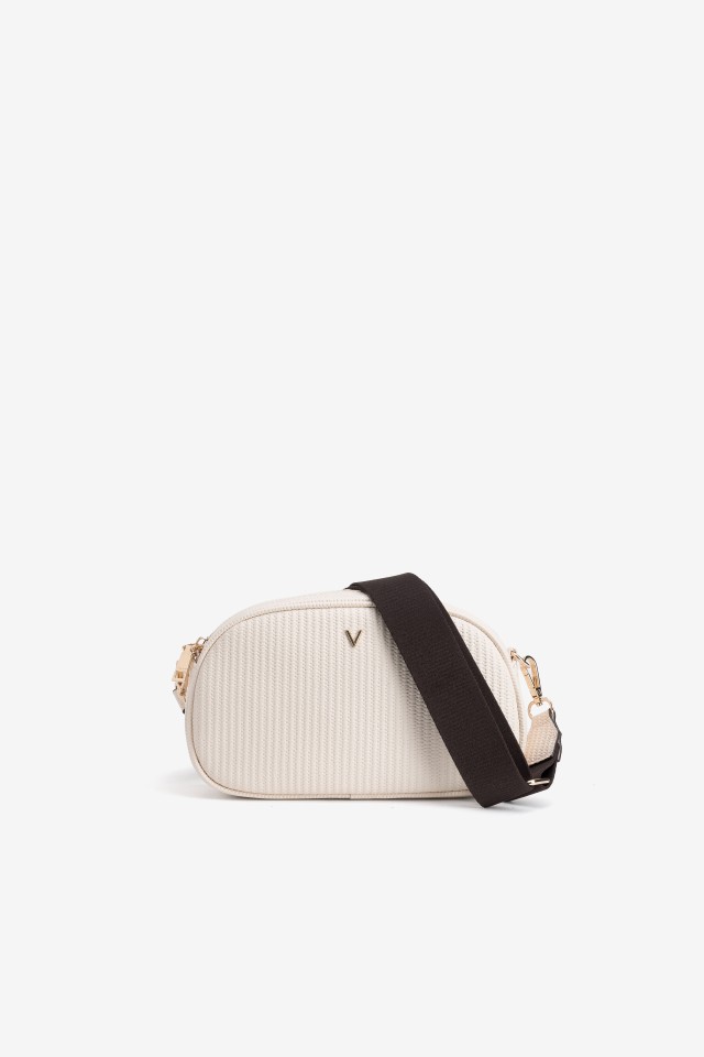 Beige Oval Crossbody Wallet