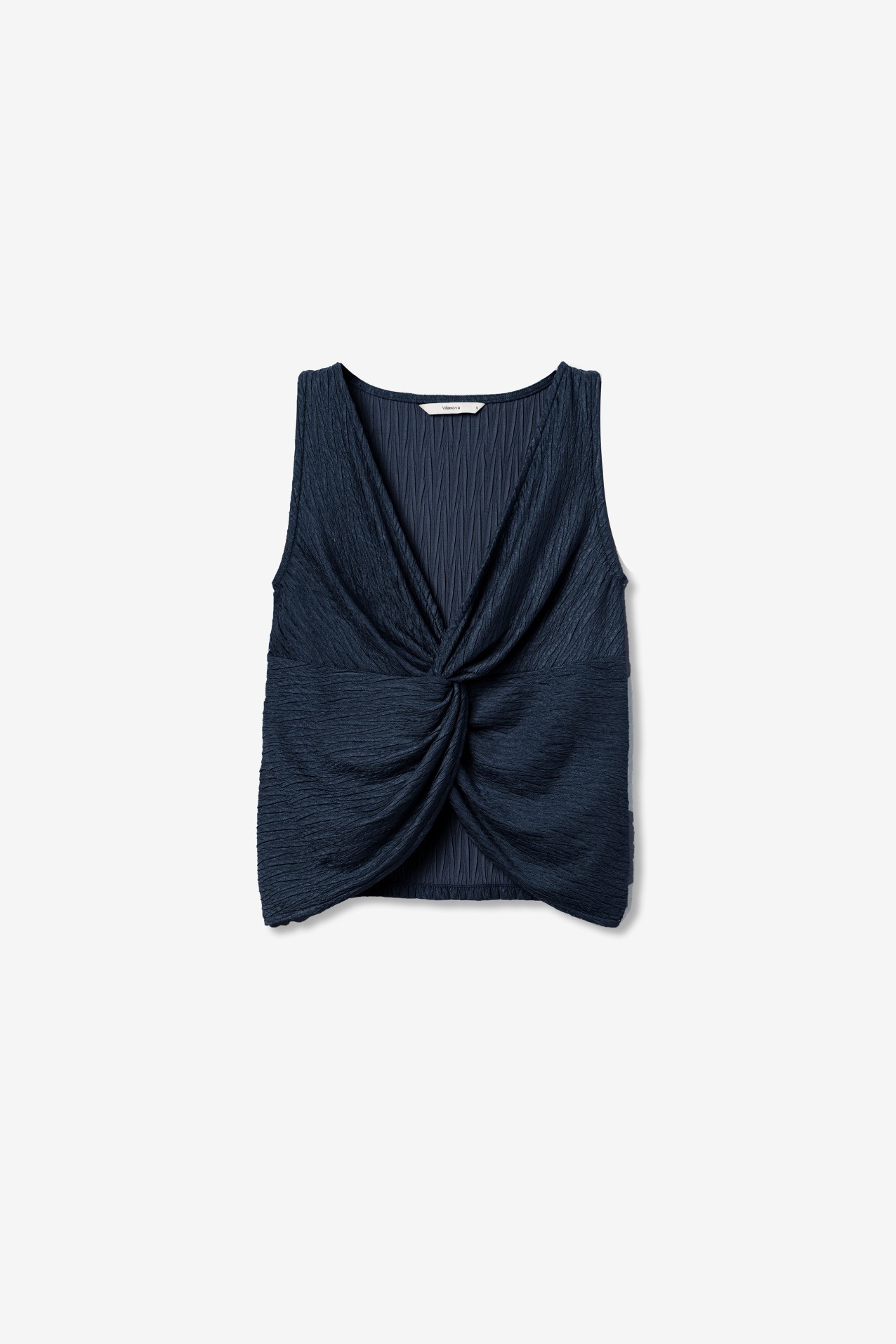 Cropped azul oscuro con nudo