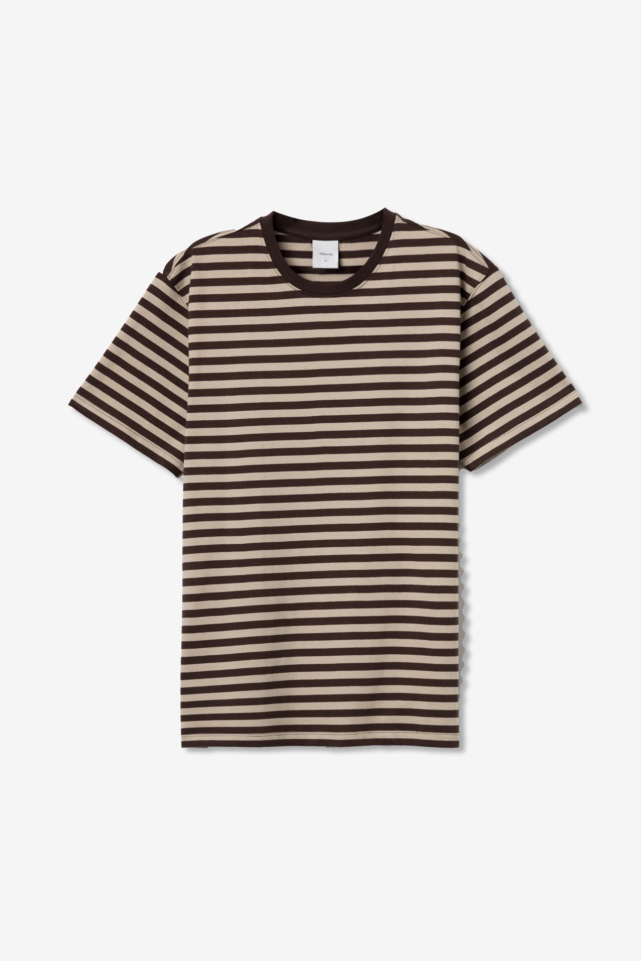 Brown Striped Regular T-shirt