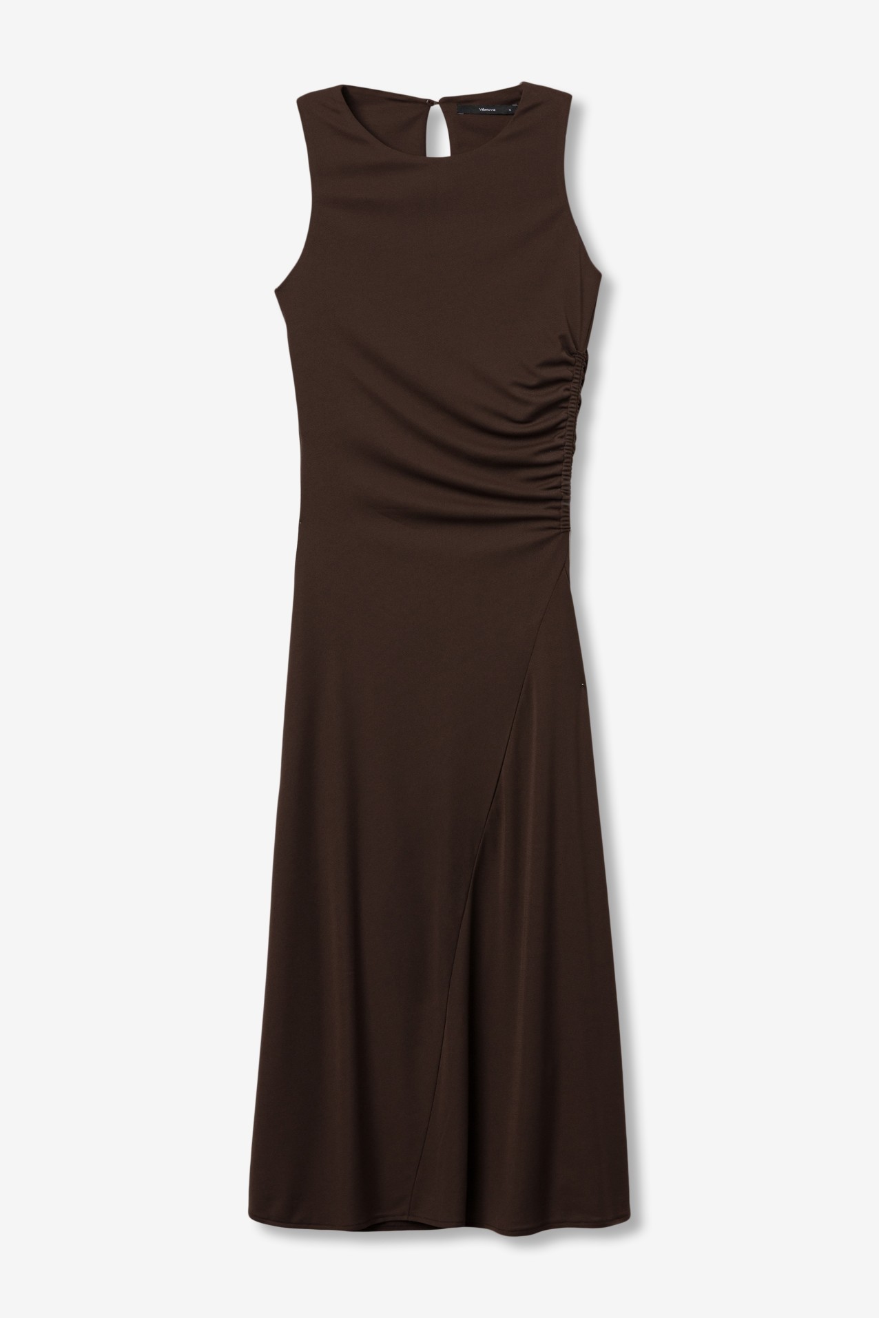 Slim Midi Brown Dress