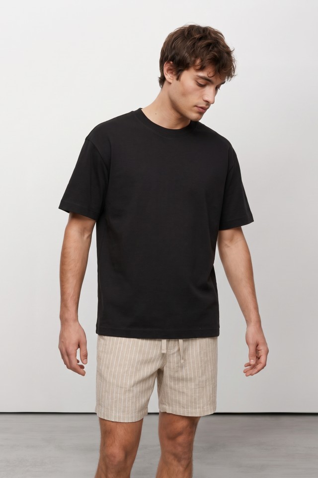 Black Oversize Short Sleeve Tee