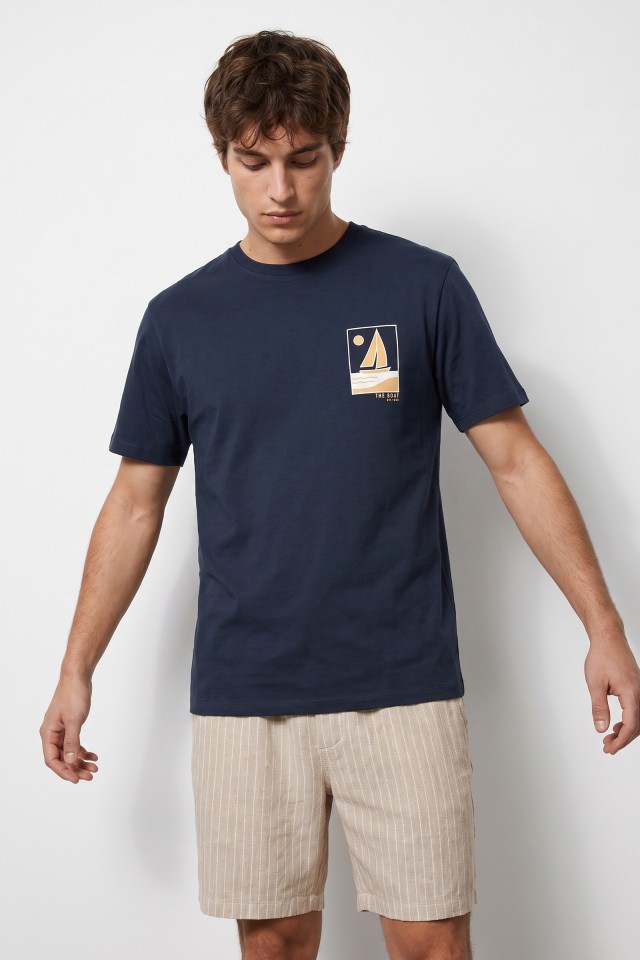 Blue Regular Short Sleeve Tee