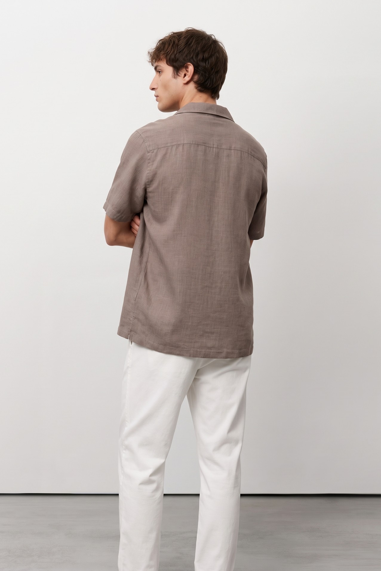 Relaxed Fit Taupe Shirt