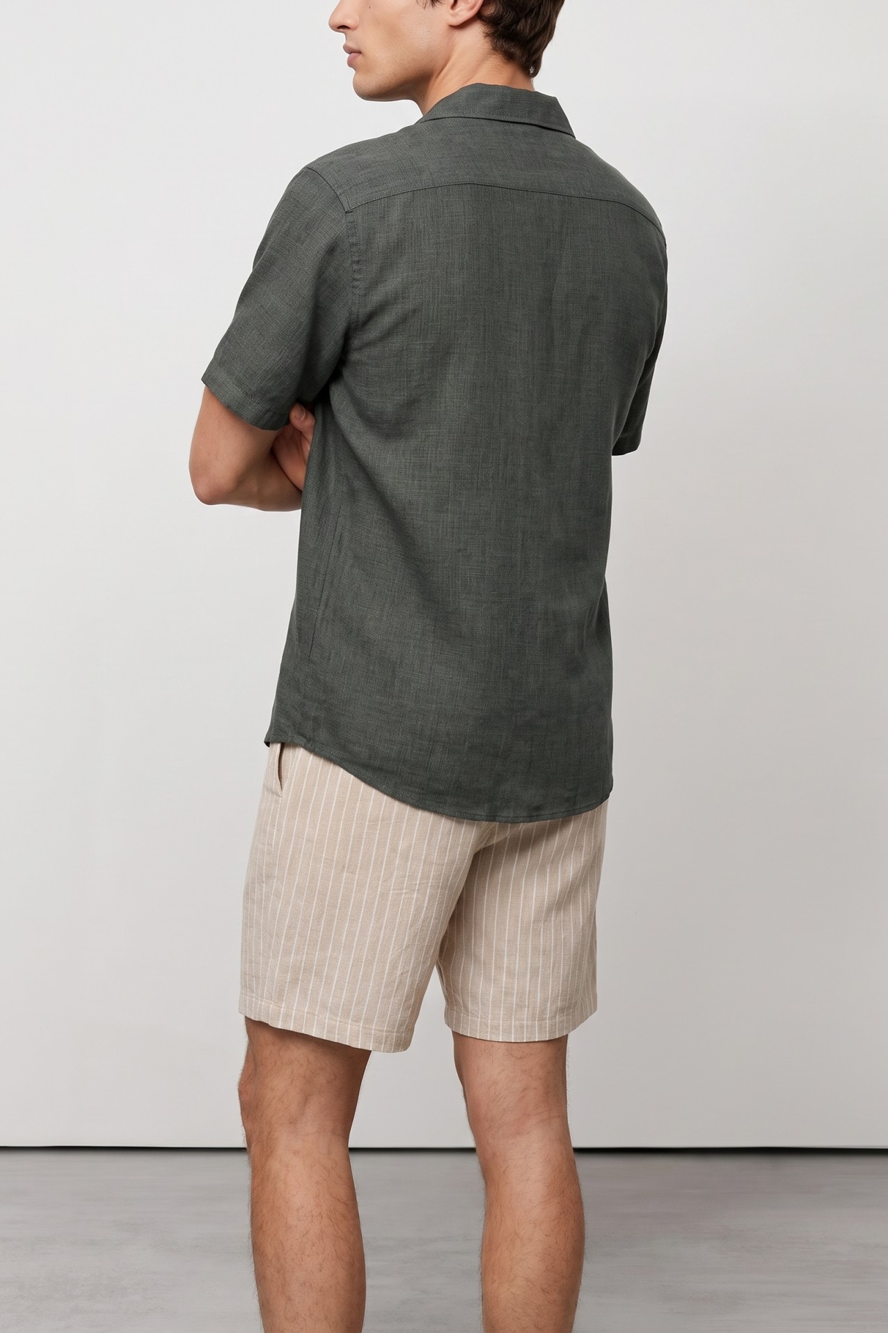 Green Relaxed Short Sleeve Shirt