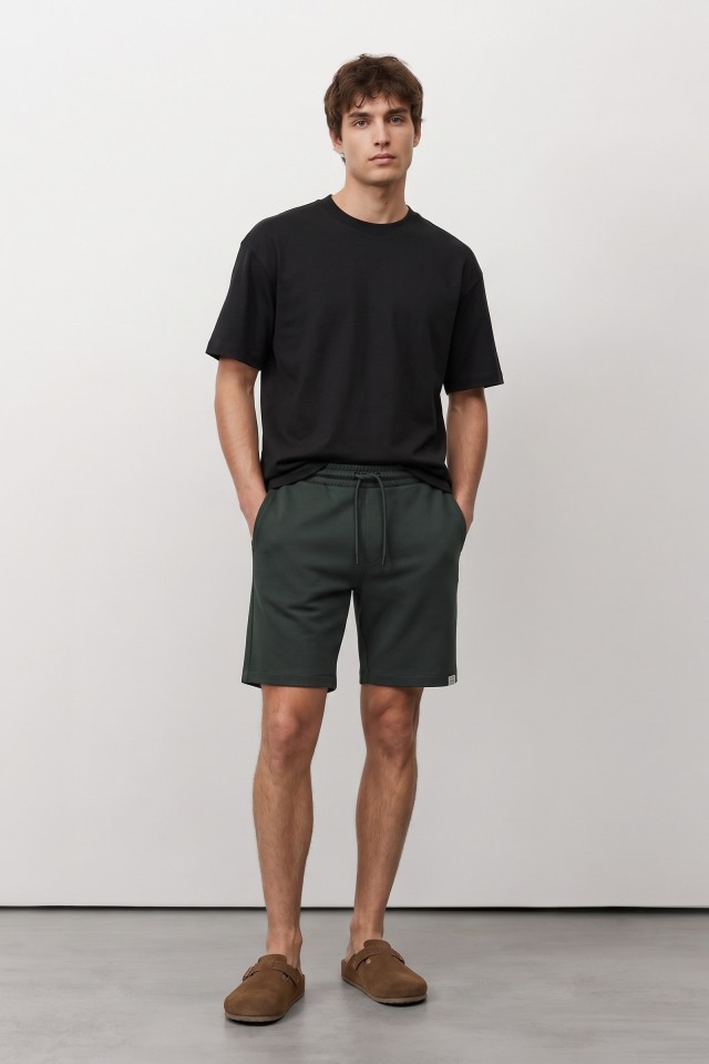 Dark Grey Regular Jogger Shorts