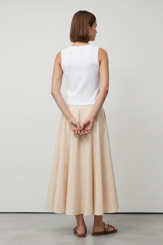 Beige Regular Fit Skirt Beige Regular Fit Skirt