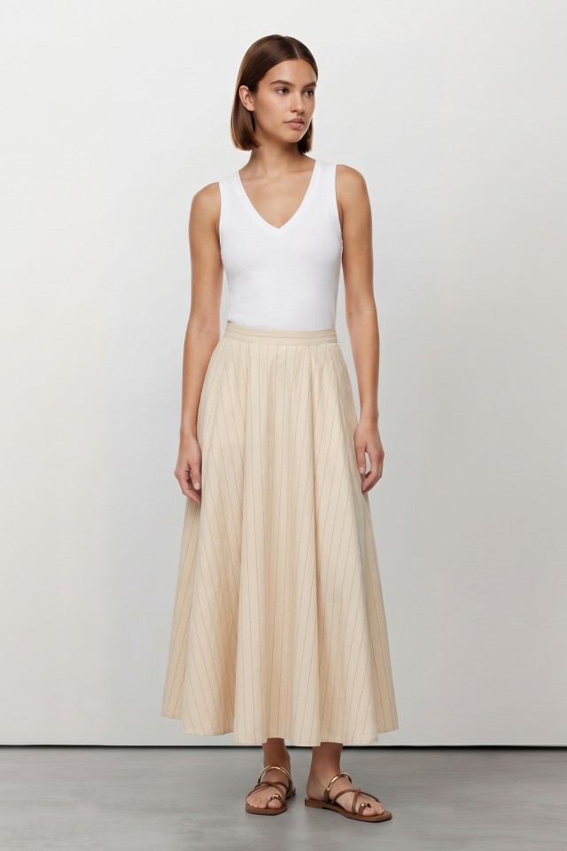 Beige Regular Fit Skirt Beige Regular Fit Skirt