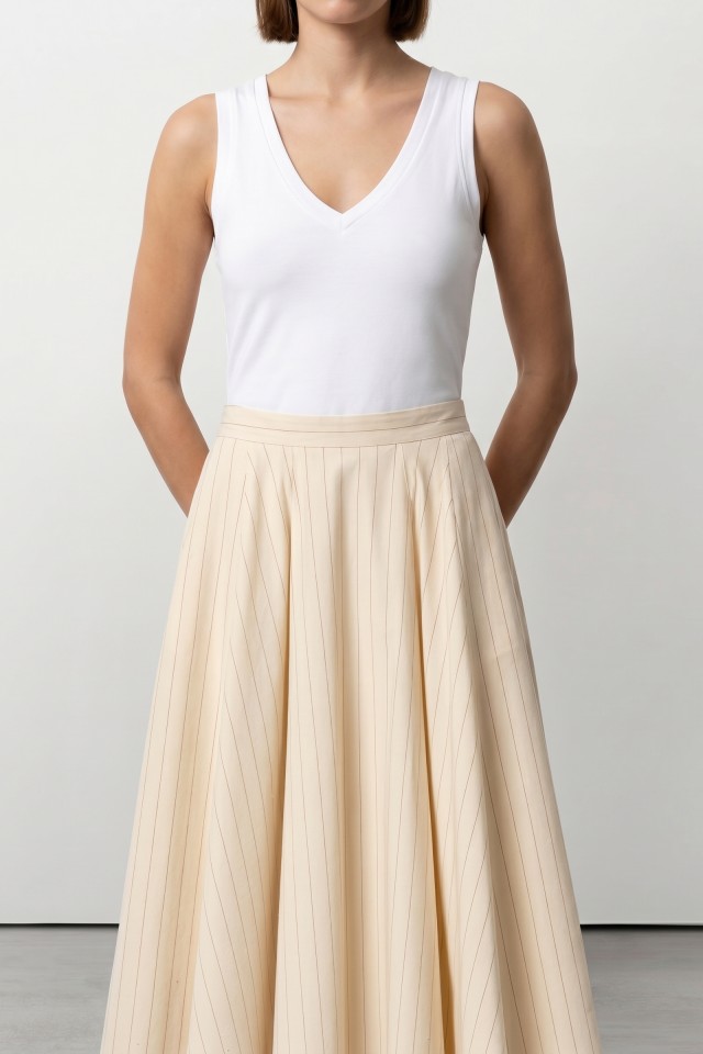 Beige Regular Fit Skirt Beige Regular Fit Skirt