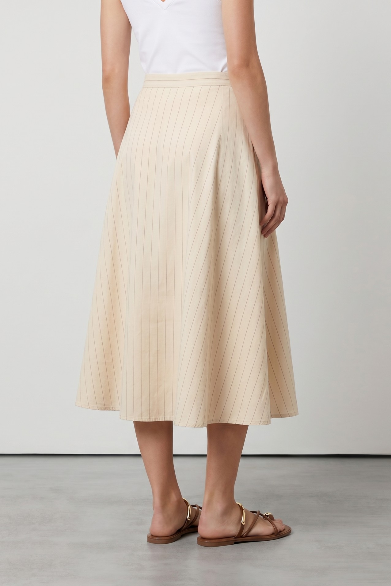 Beige Regular Fit Skirt