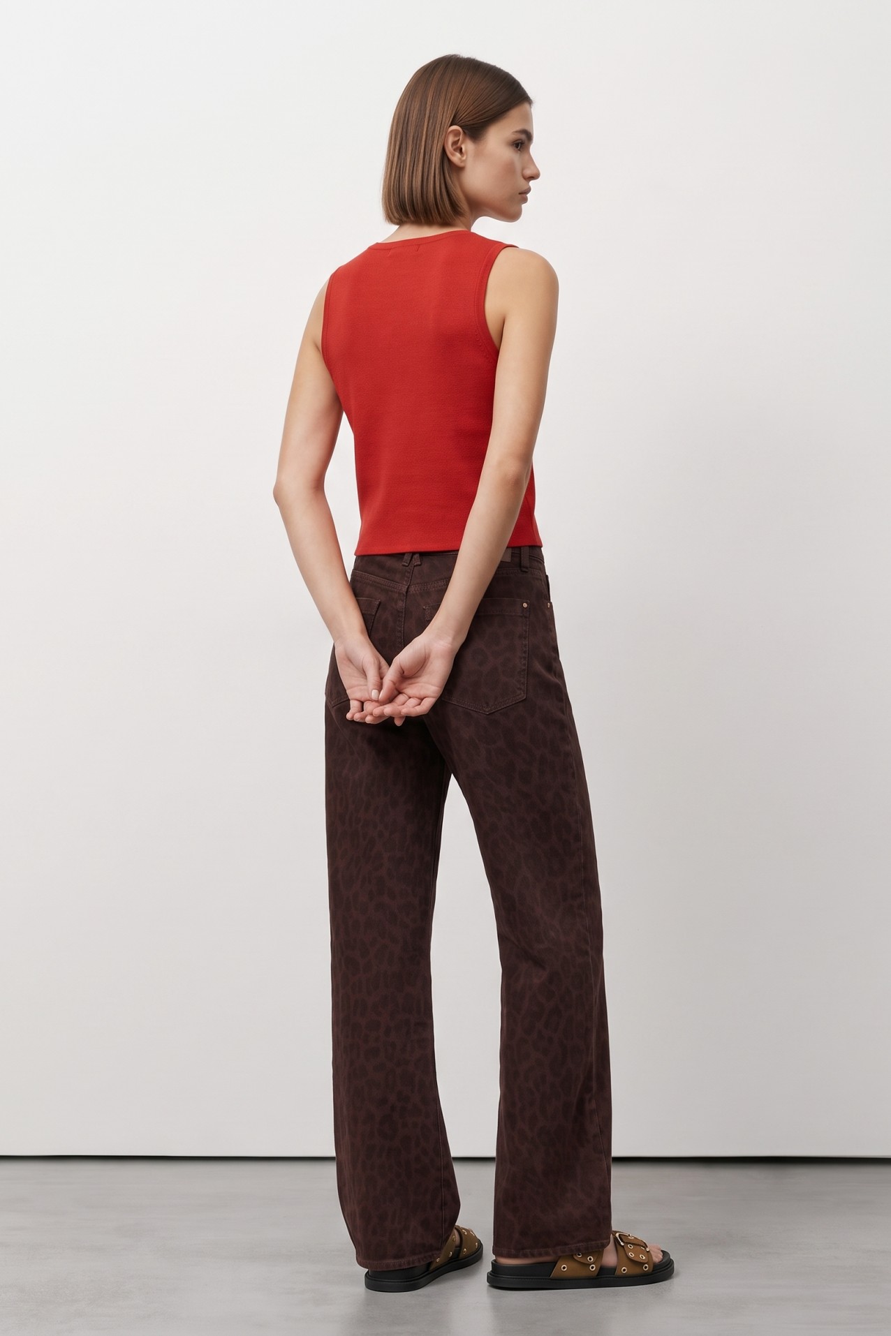 Brown Wide-Leg Culottes