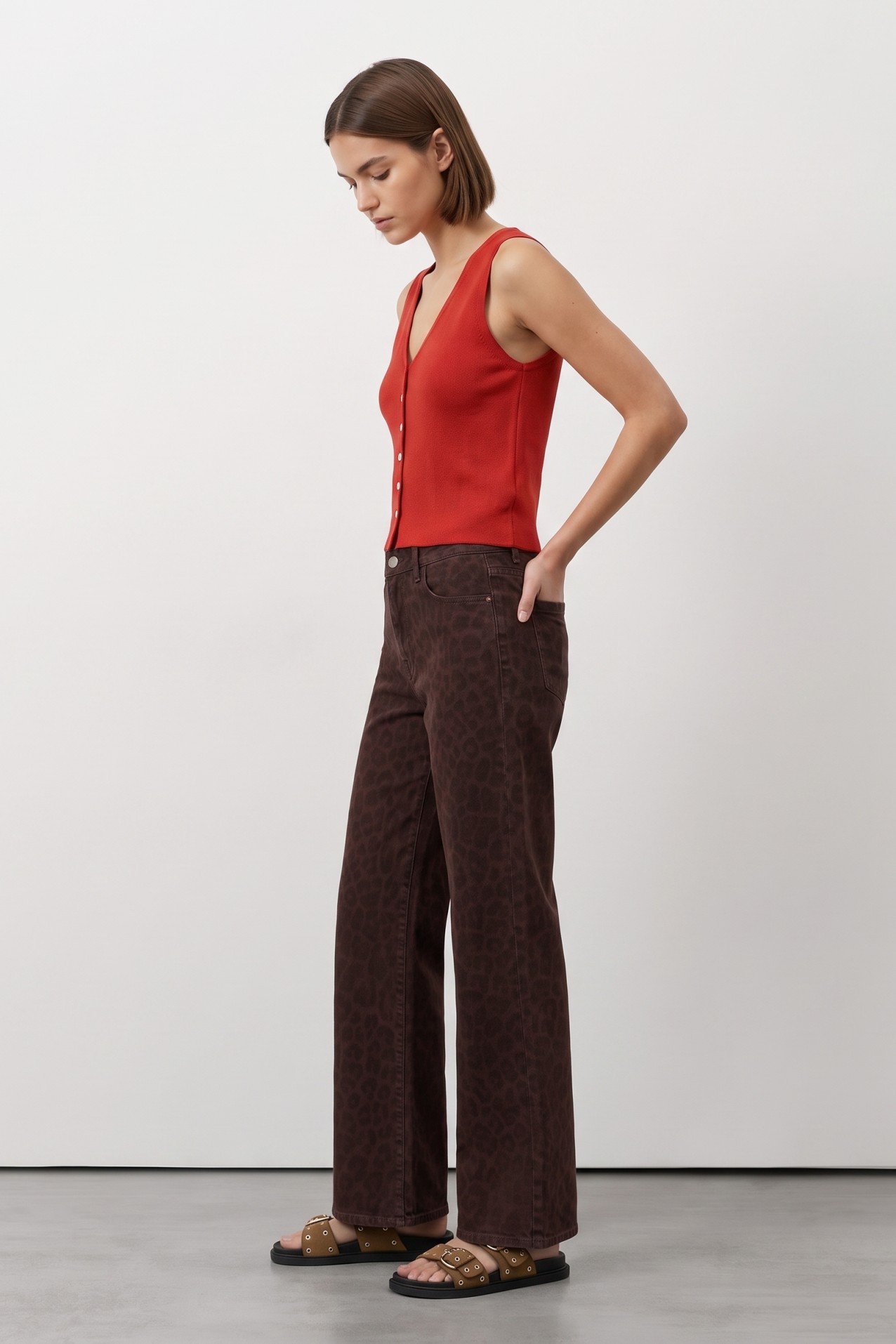 Brown Wide-Leg Culottes