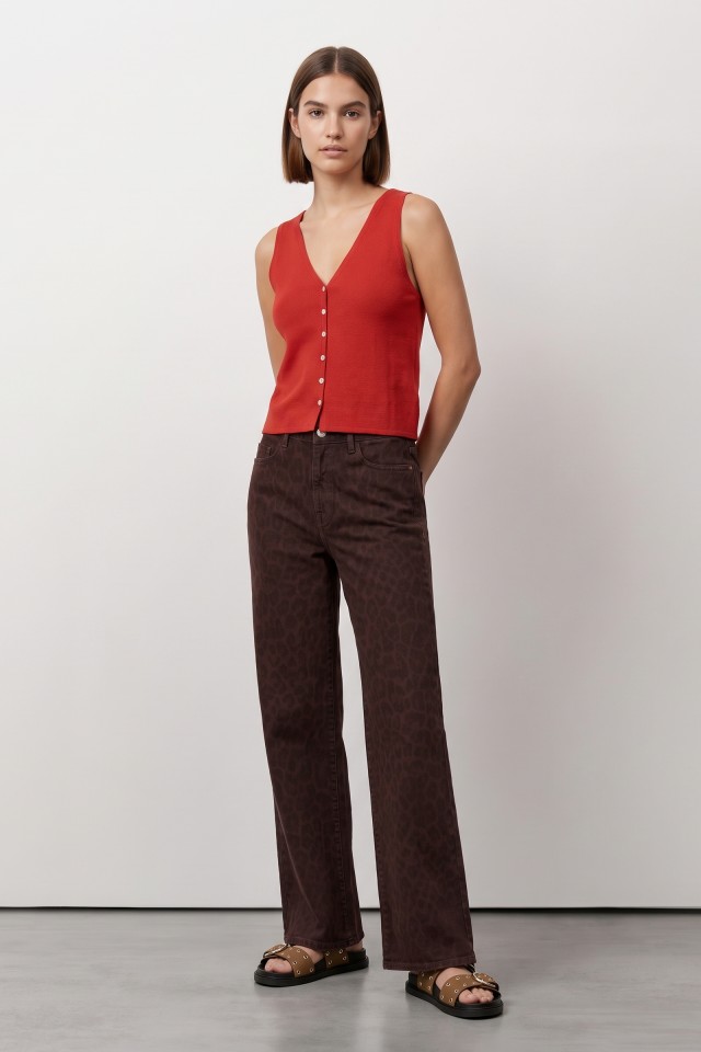 Brown Wide-Leg Culottes