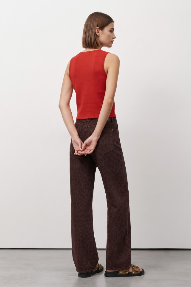 Brown Wide-Leg Culottes Brown Wide-Leg Culottes