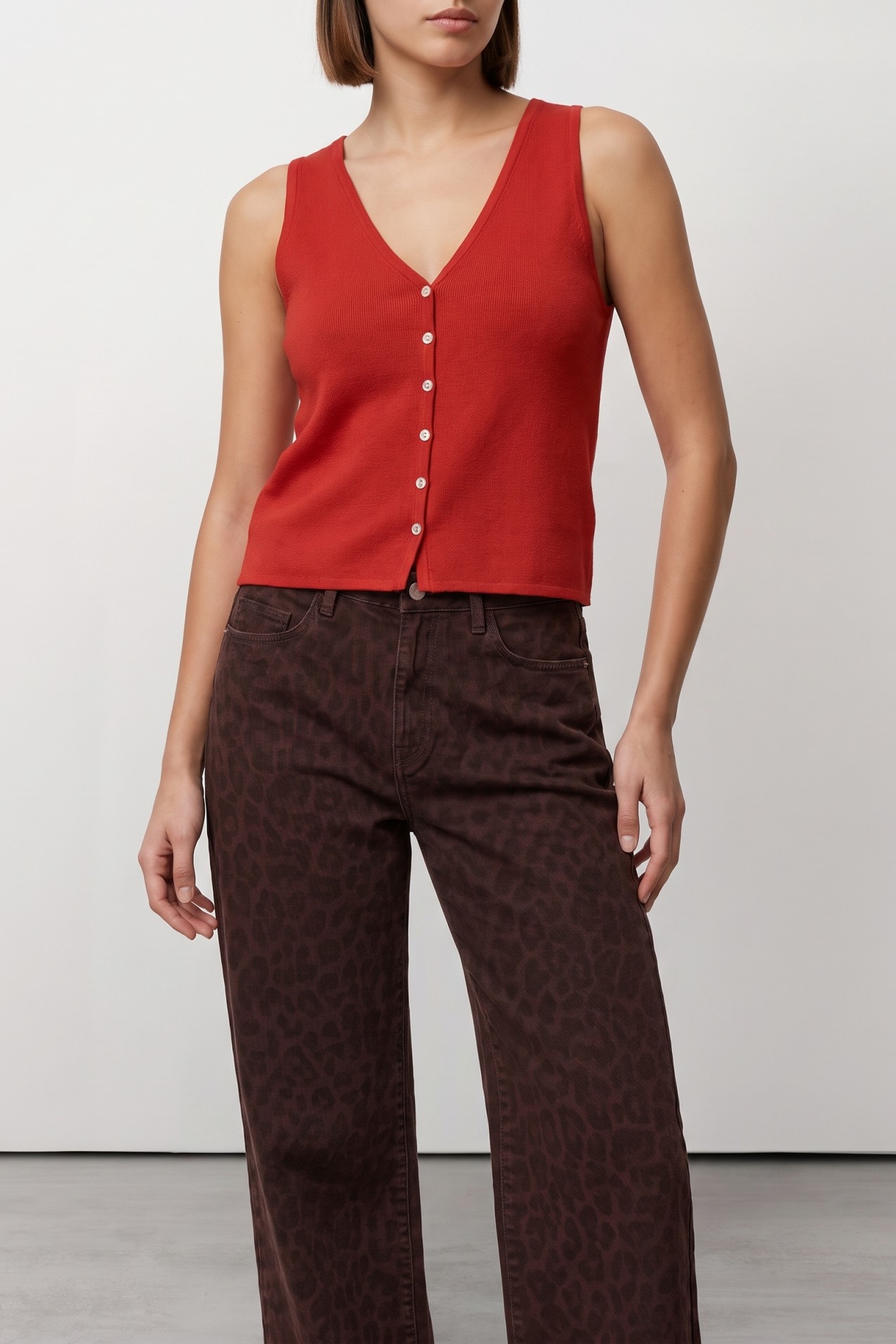 Brown Wide-Leg Culottes