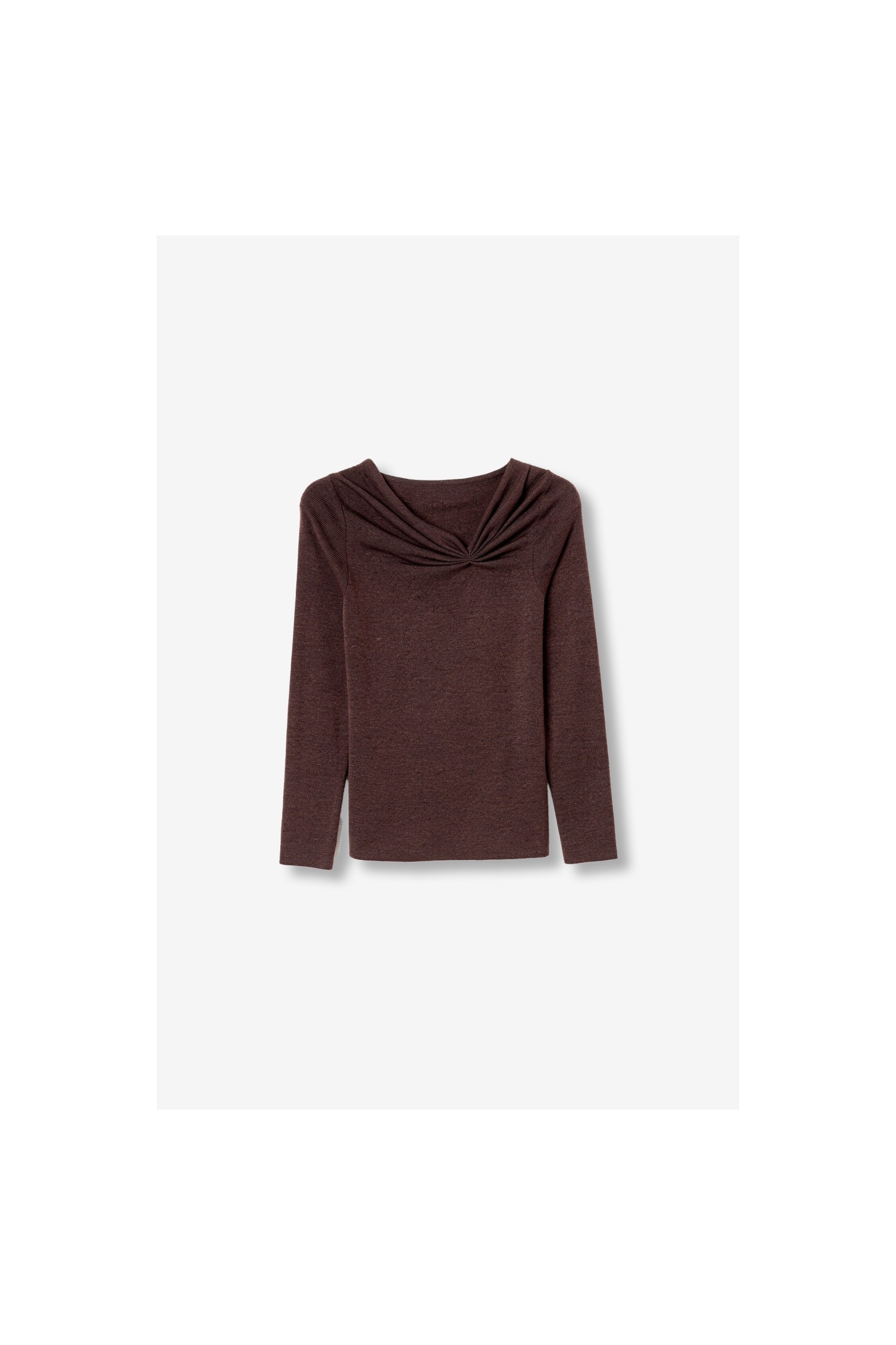 Brown Slim Knit Longsleeve