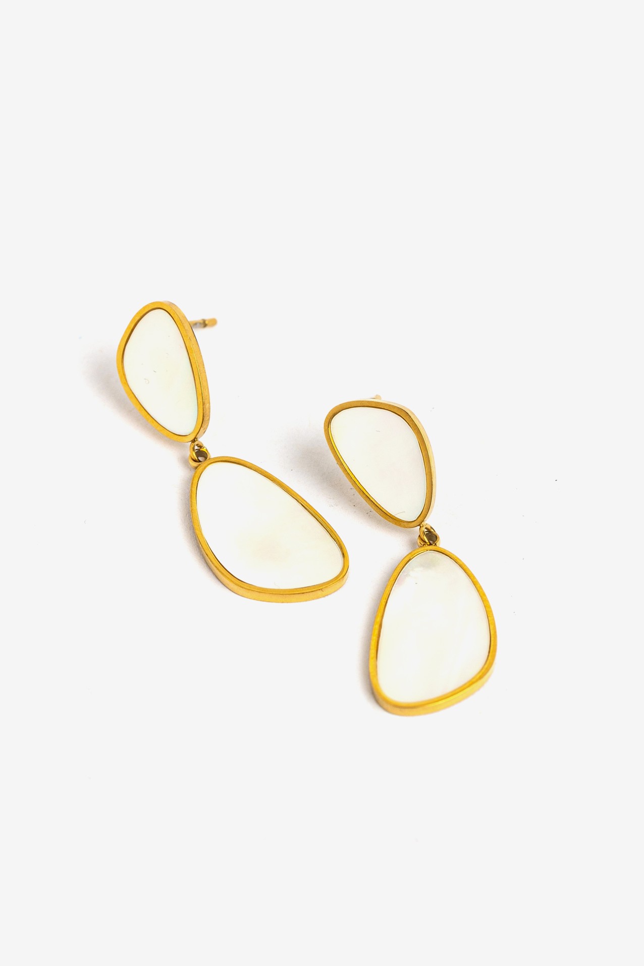 Gold Geometric Drop Earrings