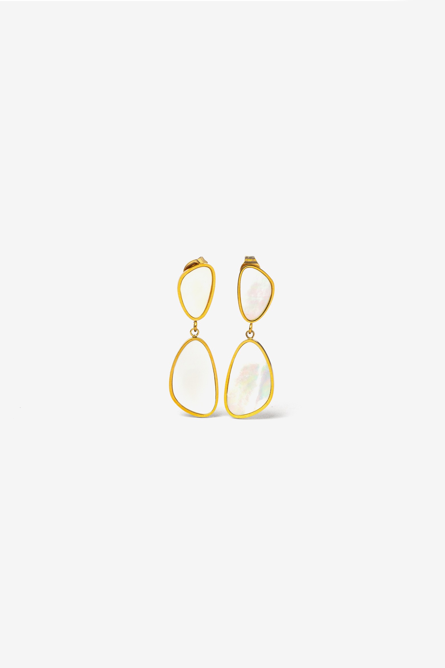 Gold Geometric Drop Earrings