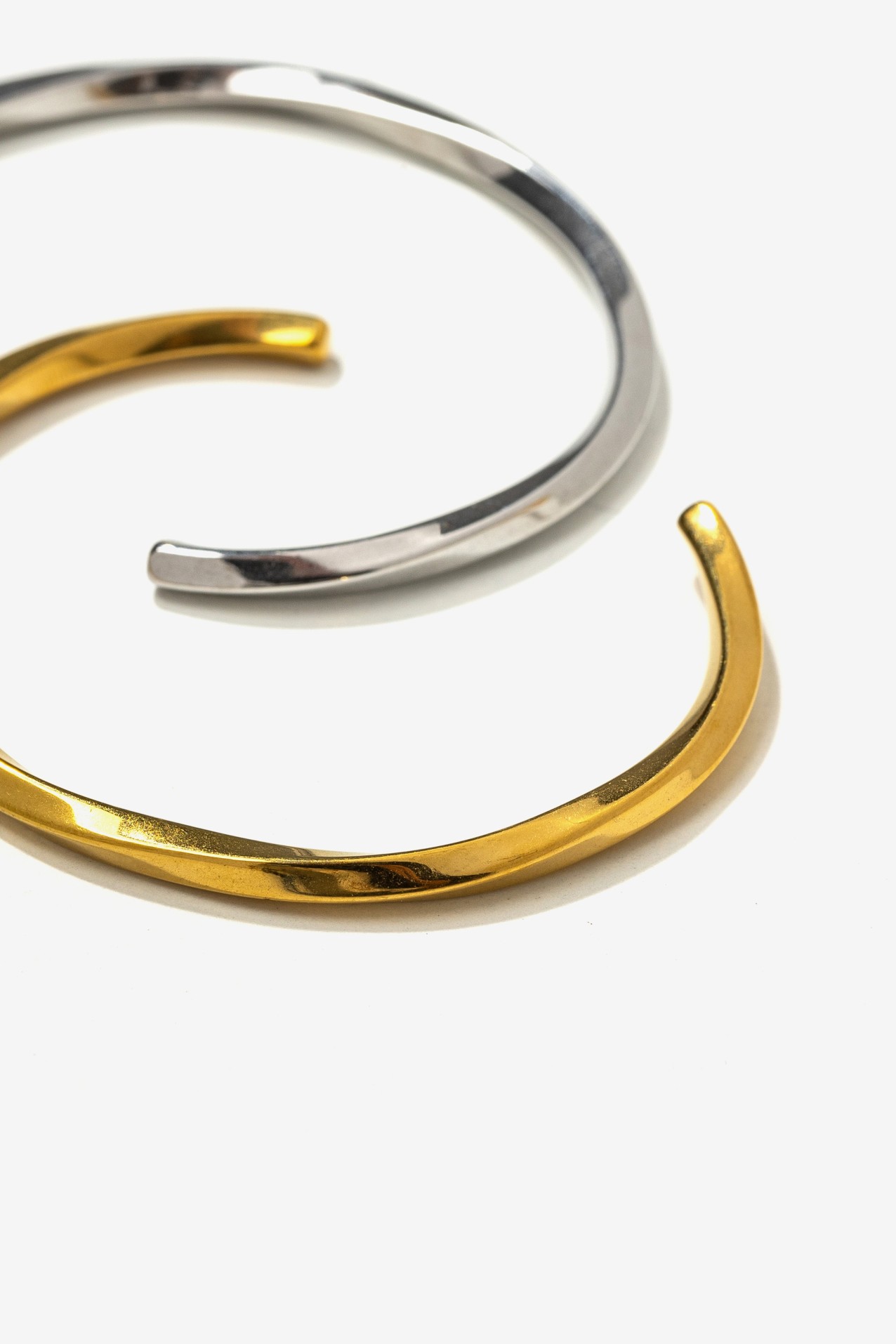 Gold And Silver Cuff Set