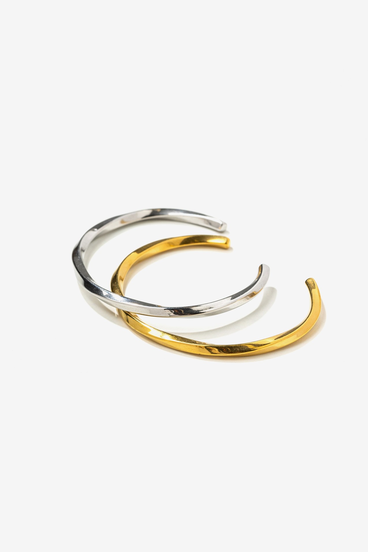 Gold And Silver Cuff Set