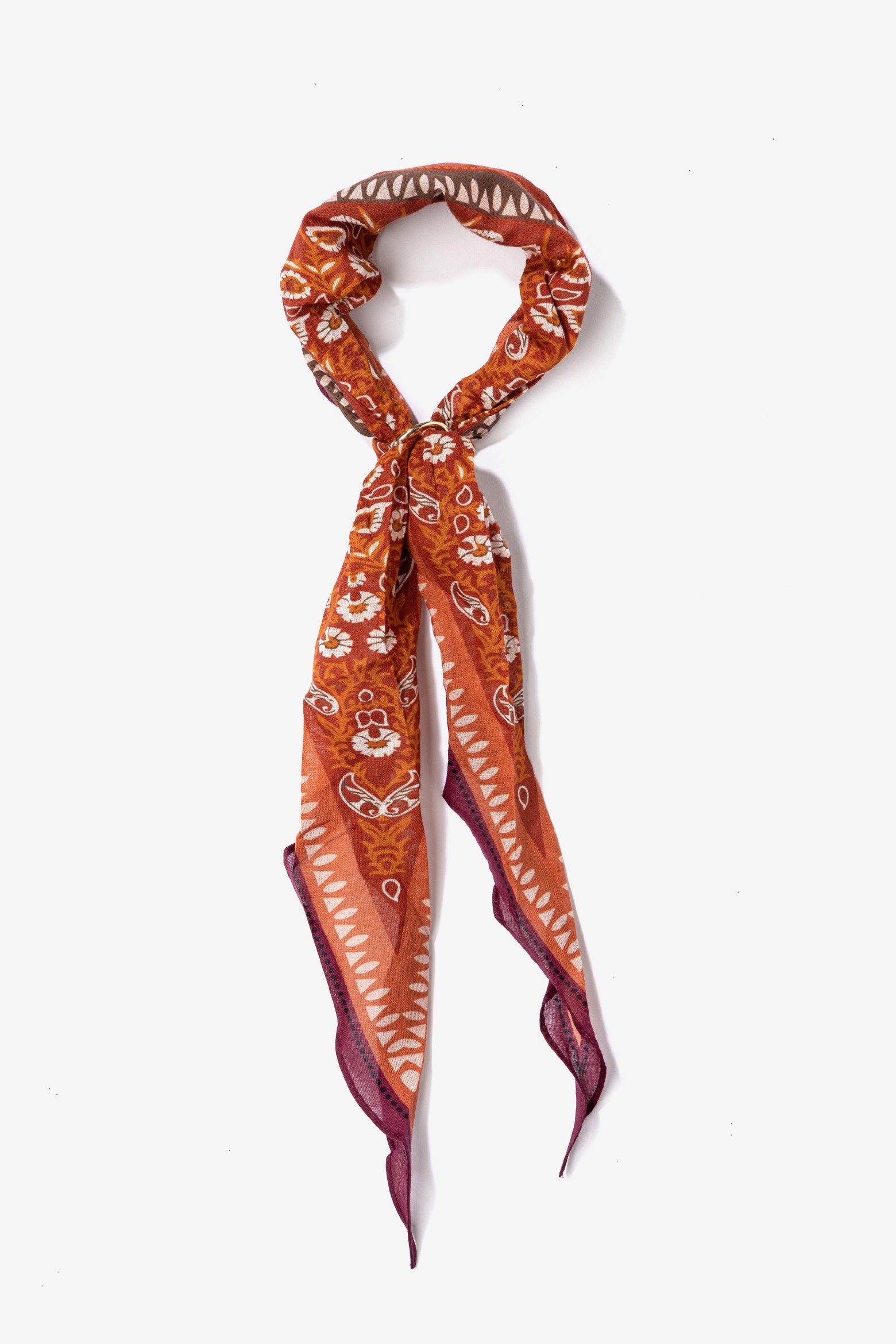 Skinny Rust Ethnic Bandana