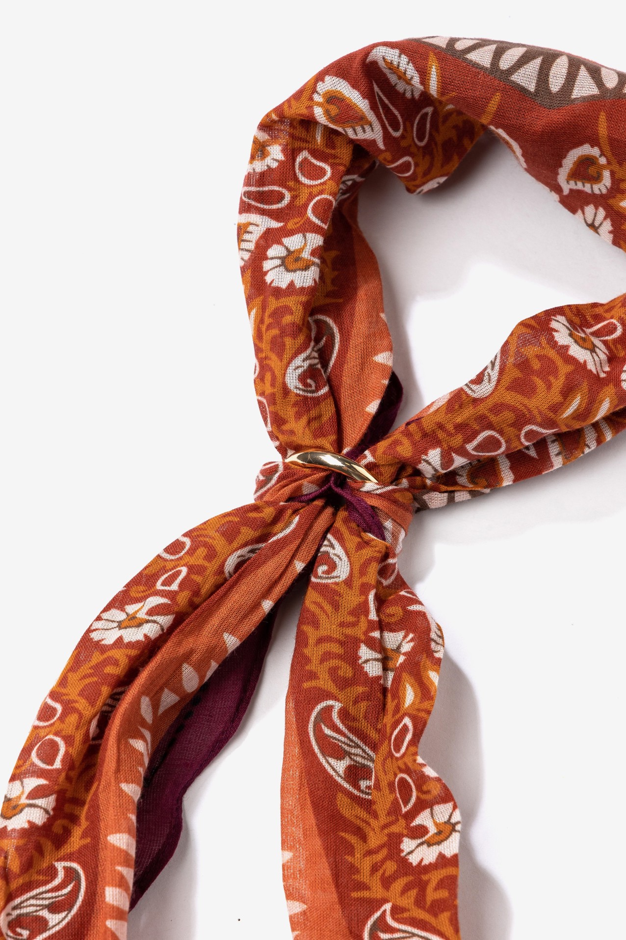 Skinny Rust Ethnic Bandana