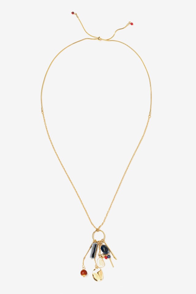 Gold Pendant Boho Necklace