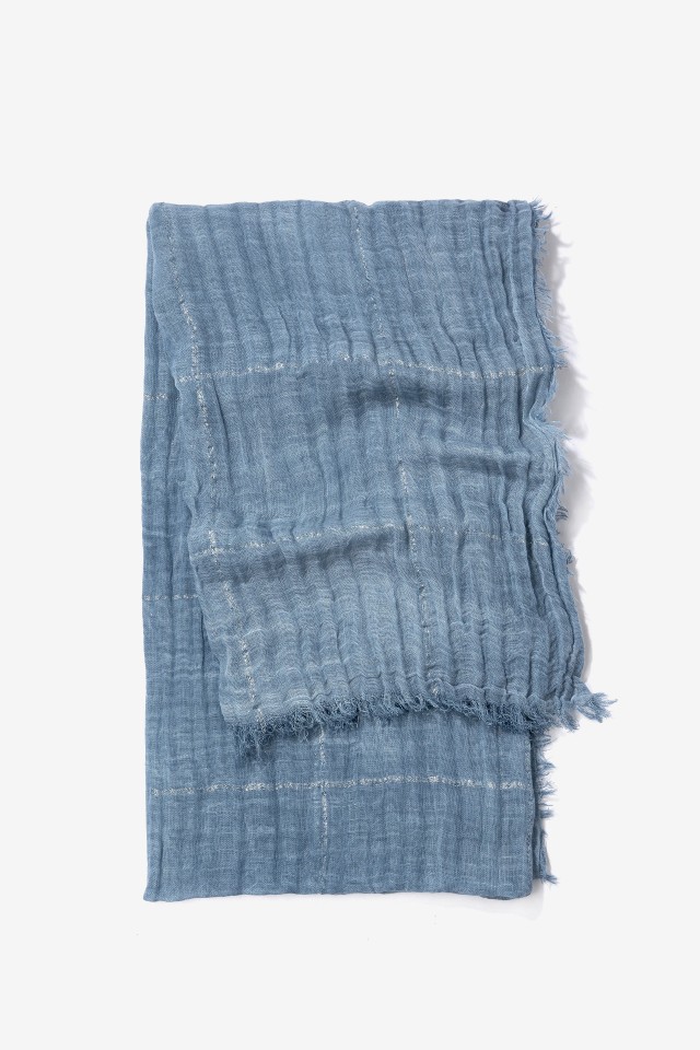 Blue Textured Scarf