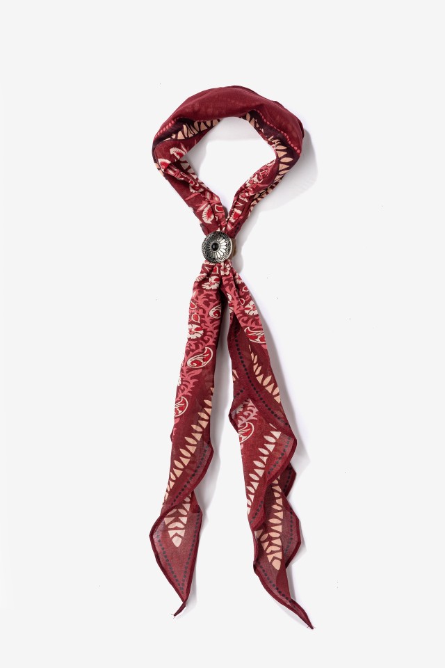 Red Ethnic Bandana Scarf