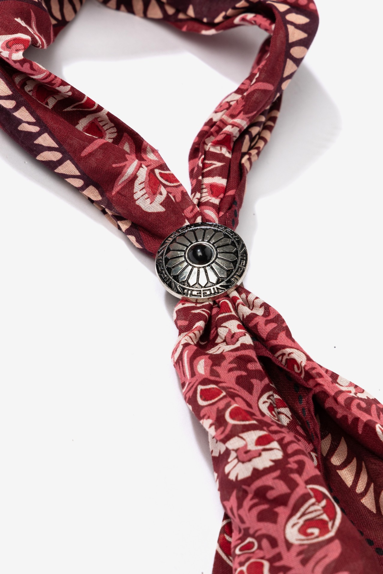 Red Ethnic Bandana Scarf
