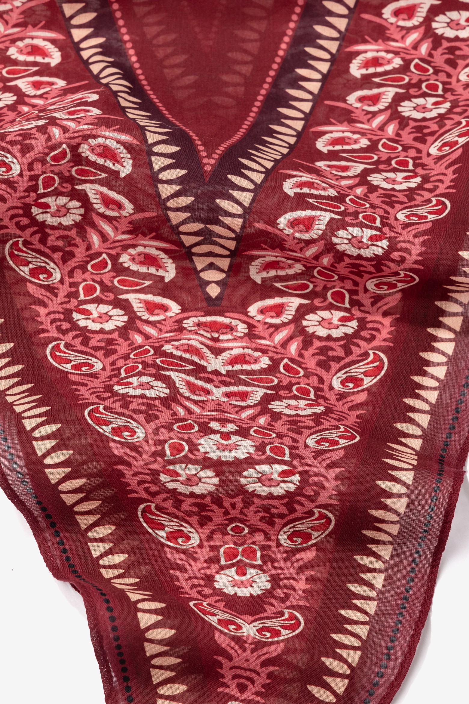 Red Ethnic Bandana Scarf